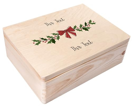 Creative Deco Weihnachtsgeschenke Personalisierte Holzkiste | Wunschtext | Weihnachten Geschenke | Dein Eigener Wünsche Text Individuelles Geschenk | Weihnachtsdeko | Für Frauen, Männer