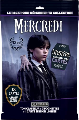 Panini Wednesday Trading Cards - Mystere Starter-Pack (1 Ordner + 3 Hüllen + 1 Karte Limited Edition)