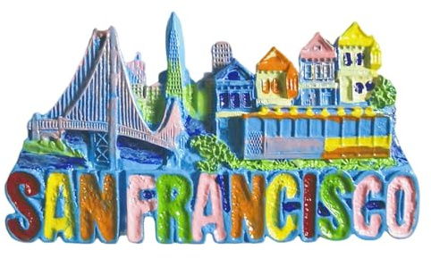 Kühlschrankmagnet San Francisco, USA, Tourismus, Souvenir, Kühlschrankdekoration, Bastelkollektion
