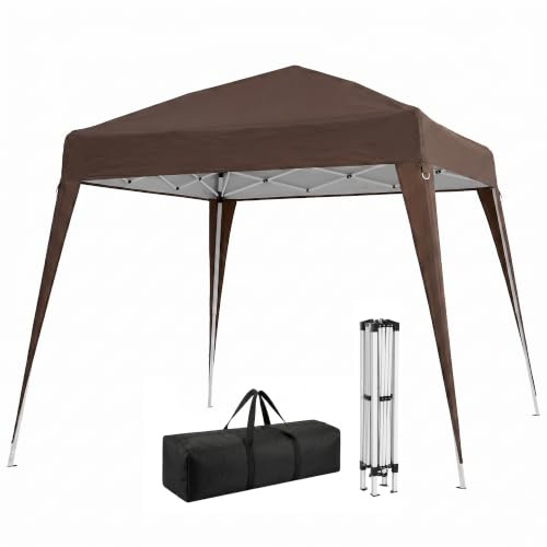 Outsunny Faltbares Zelt 3x3m, Pop-up, Garten Pavillon Gazebo, Verstellbare Höhe mit Tragetasche, Anti-UV, Wasserdicht, Gazebo für Camping, Party, Outdoor, Café