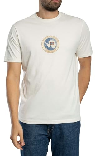 Napapijri Herren T-Shirt Phos Relaxed, White Whisper