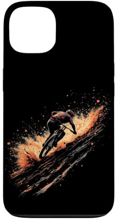 Hülle für iPhone 13 Dynamische Mountainbiker-Aktion mit Splash-Effekten