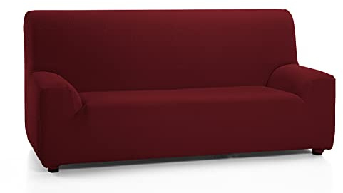 Martina Home Tunez elastischer Sofabezug, Stoff, Rot (Bordeaux), 3-Sitzer (180 bis 240 cm)