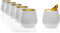 Stölzle Lausitz ELEMENTS Serie Olympic - Bicchieri per acqua, Cristallo senza piombo, 465 ml, Bianco Opaco/Oro, Set da 6