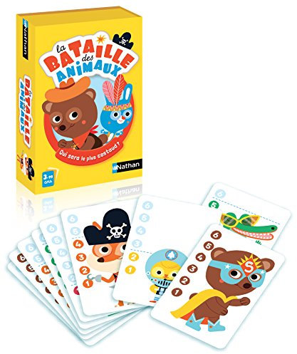 NATHAN - La Bataille des Animaux - Jeu de Cartes