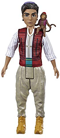 Disney Prinzessin Aladdin Modepuppe mit Abu, inspirierter Aladdin Live-Action-Film, Spielzeug für Kinder ab 3 Jahren
