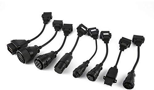 Nikou 8pcs Pack Prise diag, obd2 Diagnostic, Les câbles de Voiture pour l'outil de Diagnostic électrique pour Voiture OBDII Relient l'adaptateur de câble