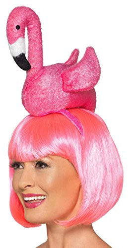 Amakando Extravagante Flamingo-Haarreif für Damen & Herren/Rosa/Haarschmuck Pinker Vogel/Wie geschaffen zu Mottoparty & Karneval