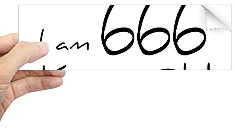 DIYthinker I am 666 Years Old Age Elderly Rechteck Bumper Sticker Notebook Window Decal