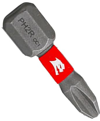 Diablo #2 Reduced Phillips Drive Bits for Drywall for Fastening Screws and Nuts - MaxTorque Zone, Impact Strong, 1/4 Hex Shank, PHR2 Screwdriver Head - 1 Length, 25-Pack - DPH2R1P25