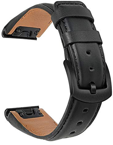 TRUMiRR Ersatz für Garmin Instinct E 40mm/Fenix 8 43mm/Approach S70 42mm/Fenix 7S Pro/7S/6S Pro Armband, 20mm Quick Release Easy Fit Uhrenarmband Echtes Rindsleder Armband für Garmin Epix Pro 42mm