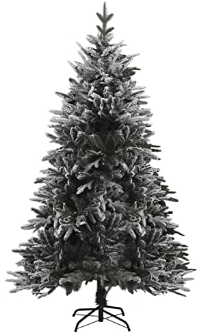 Gawany Künstlicher Weihnachtsbaum Beschneit Tannenbaum Christbaum Dekobaum Kunstbaum Weihnachten Dekoration Weihnachtsdeko Grün 150 cm PVC PE