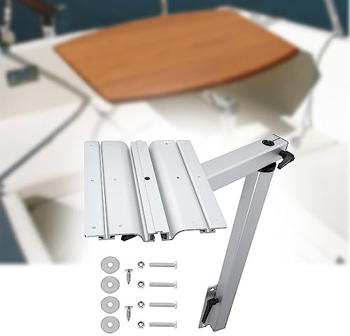 Support de table pour camping-car avec hauteur réglable et rotation à 360 degrés - Pieds amovibles en alliage d'aluminium - Compatible avec les yachts, camping-cars, caravanes
