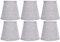 6 Stück Kleine Lampenschirme Aufstecken E14 Grau Barrel Leinen Lampenschirm 14 × 13 × 9,5 cm Modern Simple Clip on Stoff Lampshades für Kronleuchter Wandleuchte Tischlampe