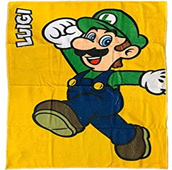 Scificollector Super Mario Handtuch – Luigi (kein Badetuch), Maße: 80 x 50 cm