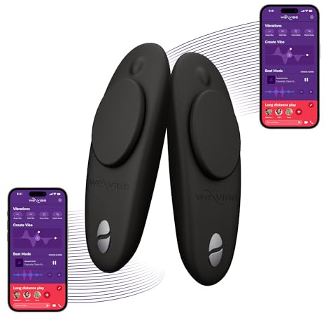 We-Vibe Tease Us Moxie Knicker Vibrator Adult Sex Toy for Couples, Black