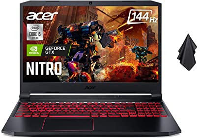 acer Nitro 5 Ordinateur portable de jeu 2022 15,6 FHD 144 Hz, processeur Intel Core i5-10300H, NVIDIA GeForce GTX 1650, WiFi 6, audio DTS X, clavier rétroéclairé, Win 10 Home (16 Go de RAM | SSD de 1
