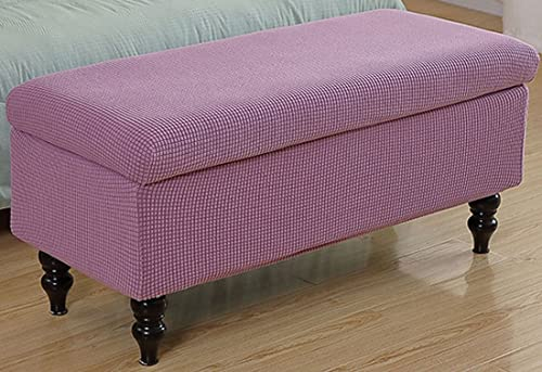 Schonbezug Sitzhocker mit Stauraum Sitzbank faltbar Truhen Aufbewahrungsbox Bezug Für 76 x 38 x 38cm Rechteckiger Ottomane Protector Bezug Für Fußhocker Hocker Cover ( Color : Lila , Size : 47-63in )