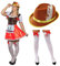 Damen Bayerisches Kostüm - Groß - Braun und Rot Bayerisches Kleid, weiße Strümpfe und brauner Tiroler Hut - Erwachsene Deutsches Oktoberfest Faschingskostüm