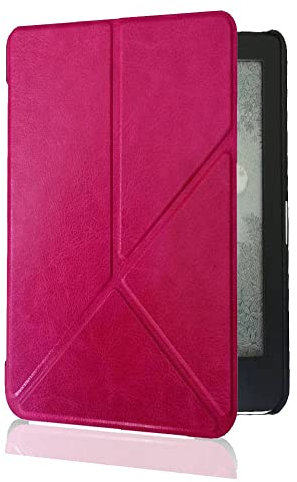 UHCOM Coque pour Kobo Clara HD 6 Pouces N249 2018 Sortie eReader, Housse en Cuir PU avec Support étui de Protection Veille/réveil Automatique Intelligent (Color : Pink, Size : Kobo Clara HD(N249))