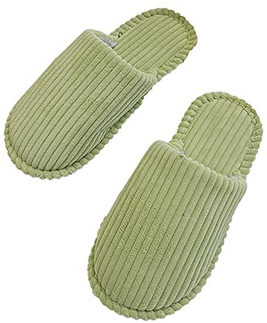 Relaxo Hausschuhe Für Frauen Streifen Flache Hausschuhe Mode Damen Runde Auf Zehe Slip Kurze Schuhe Flock Damen Slipper D, B, G, F, V 36-41 &2022, B, 36/37 EU