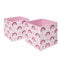 OHS Pack of 2 Rainbow Print Kids Storage Toys Games Box Clothing Space Saving Foldable Organiser Cube, Blush Pink