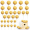 Xsstarmi 30 PCS Balls Cake Topper Foam Ball Cake Picks Mini Balloon Cupcake Insert Bubble Balls DIY Decoration for Baby Shower Wedding Anniversary Kids Birthday Party Cake Decorations Yellow