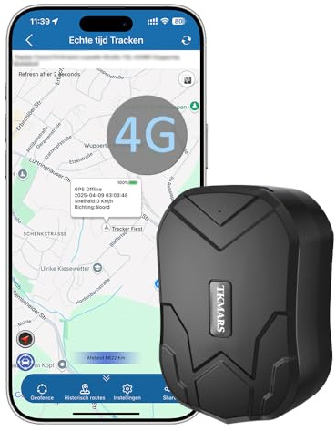 TKMARS Auto 4G GPS Tracker ohne ABO, 20000mAh Langzeit-Akku Peilsender, Magnetischer GPS Sender für Fahrzeuge mit Echtzeit-Ortung & Multi-Alarm, Diebstahlschutz für PKW, LKW, Wohnmobil & Fuhrpark