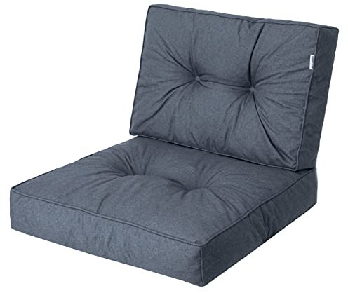 PillowPrim, Palettenkissen, Stulhkissen, Rattansessel, Outdoor, Auflage, Sitzkissen, Stuhlkissen, Rattanmöbel, Marineblau, 70 x 70 cm
