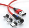 3 in1 2Meter Magnetic Fast Charging Cable Type-C,Lightning for iPhone, Micro-USB Cable 360°+180°Rotating Multiple charging Cord Nylon Braided Compatible For iPhones,Samsng,Tablets,i.Pads,Speakers