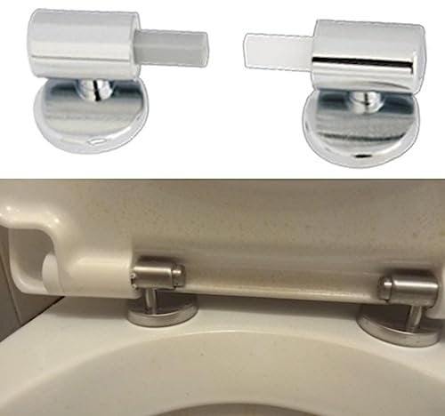 EpheyFIF Toilet Seat Fittings Hinges, Toilet Seat Fittings Replacement Toilet Soft Close Hinges Quick Release, Toilet Fixing Kit(1set)