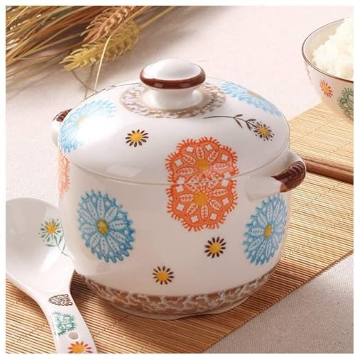 Cocottes, cocotte, faitout, marmite à Soupe, cocotte en Fonte, cocotte avec Couvercle pour Four, cocottes en Pyrex avec couvercles, 500 ML