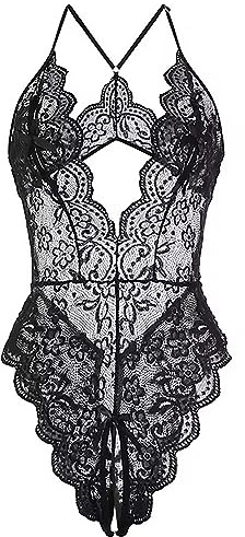 LEBENSWERT Dessous Damen Sexy Unterwäsche für Frau Sehr Sexy Dessous Damen Reizwäche Body Dessous Set Damen Bodysuit V-Ausschnitt Erotische Lingerie Negligee