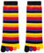 ZAYIUKI 1 Pair Leg Warmers Funny Long Toe Socks for Women and Girls Rainbow Striped Colorful 5 Toe Calf Socks