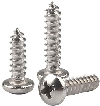 ORANXIN M4 x 40mm 20 Pcs Testa tonda Viti per legno Acciaio inossidabile 304 Viti autofilettanti Croce Testa di Pan Coda a punta Viti auto perforazione