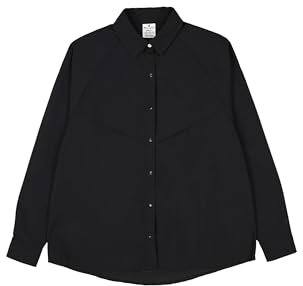 Champion Damen Legacy C-tech W (117516) -Wr Peached Feel Crinckle Ls Bluse, Schwarz (KK001), S