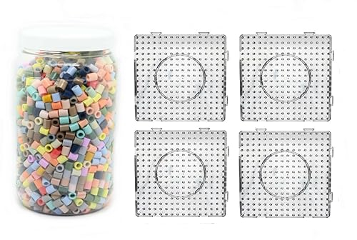 Maxi XL Bügelperlen (Dose Gemischt 2000 + 4 Quadrate)