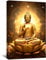 ZQQART Buddha Statue Leinwandbild Wandbild Buddhismus Gebet Bilddrucke Zen Spa Meditation Kunstwerk Wohnzimmer Wanddekoration Rahmen(Buddha -3,30x45cm)