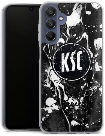 Silikon Hülle kompatibel mit Samsung Galaxy A 15 5G Case transparent Handyhülle Karlsruher SC Offizielles Lizenzprodukt KSC