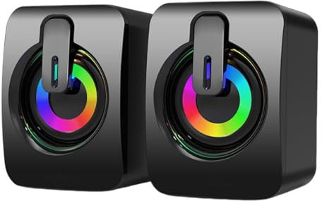 zwxqe Desktop Speakers | Entertainment Plug Speakers | Computer Desk Audio | Tv Stand Audio, Bedside Audio, Wired Plug Speakers, Sturdy Desktop Plug Speakers, Computer Desk Plug for Watching, Playing
