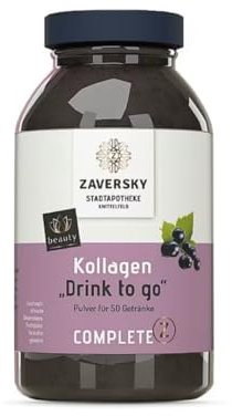 ZAVERSKY - Kollagen mit Johannisbeer Fruchtpulver - Drink to go | Kollagenpulver zur Stärkung von Haut, Haaren und Nägeln. Hochwertig & hochdosiert aus Österreich. Inhalt: (200g (1er Pack))