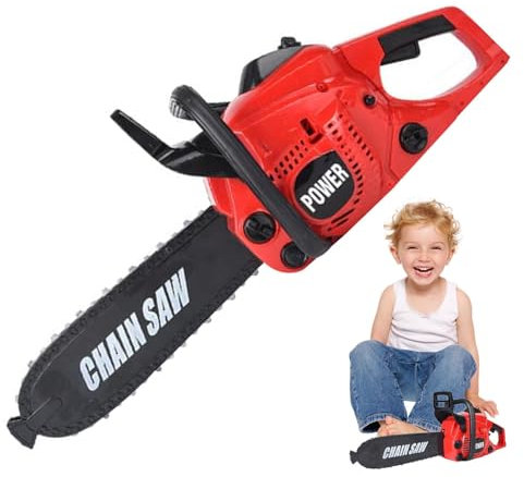 Zuasdvnk Tronçonneuse Jouet pour,Tronçonneuse Jouet Enfant, Outils de Jardinage de tronçonneuse de Tonte de Simulation, Faire Semblant de Jouer série Ouvrier de la Construction Outil Jardinage Jouet