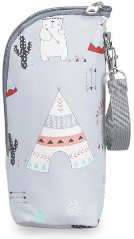 AOOPOO Babyflaschen Isoliertasche, Baby Flaschentasche, Baby Flaschen Thermotaschen, Baby Milchflaschen Wärmer, Tragbare Babyflaschen Tasche für Kinderwagen Outdoor Reisen