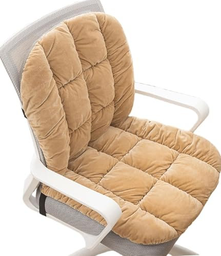 VEAI Sitzkissen bürostuhl/Auto/Stuhl Stuhlkissen Outdoor mit rückenteil niedriglehner, Stuhlkissen mit rückenteil 40x90cm(Khaki)