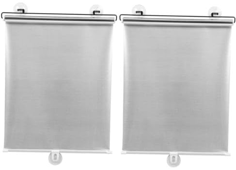 DOITOOL 2pcs Blinds for Patio Doors Window Shades Home Suction Cup Roller Blind Blackout Window Shades for Indoor Use
