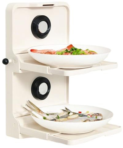 Vassoi da cucina a parete, con ventosa, per contorni, multifunzione, per superfici lisce, finestre, piastrelle, porte in vetro