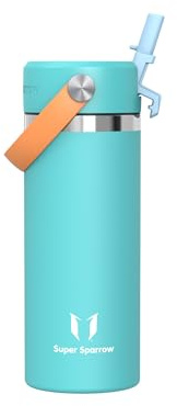 Sparrow Kids Insulated Water Bottle with Straw 500ml Metal Water Bottles