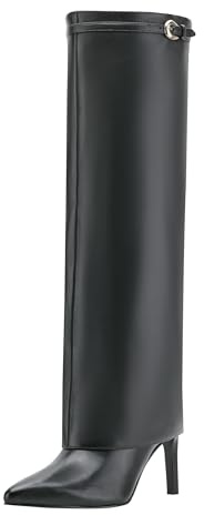 Marc Fisher LTD Women's Naples Knee High Boot, Black Leather 001, 4 UK
