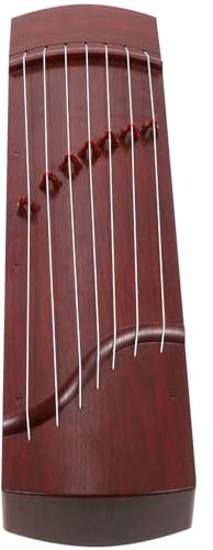 ERINGOGO Mini Guzheng Instrument à Cordes pour Débutants Garçon et Filles Musical Éducatif Compact en Bois Marron Foncé Accessoire Portable pour Apprentissage et Initiation Musicale