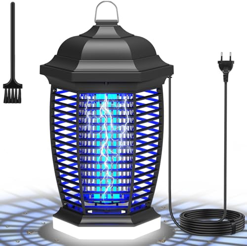 seenlast Lampe Anti Moustique Exterieur, 4000V 2 en 1 Lampe Anti Mouche 18W Tueur d'Insectes Électrique avec Éclairage LED Lampe IPX4 Efficace Portée 100m² pour Intérieur et Extérieur